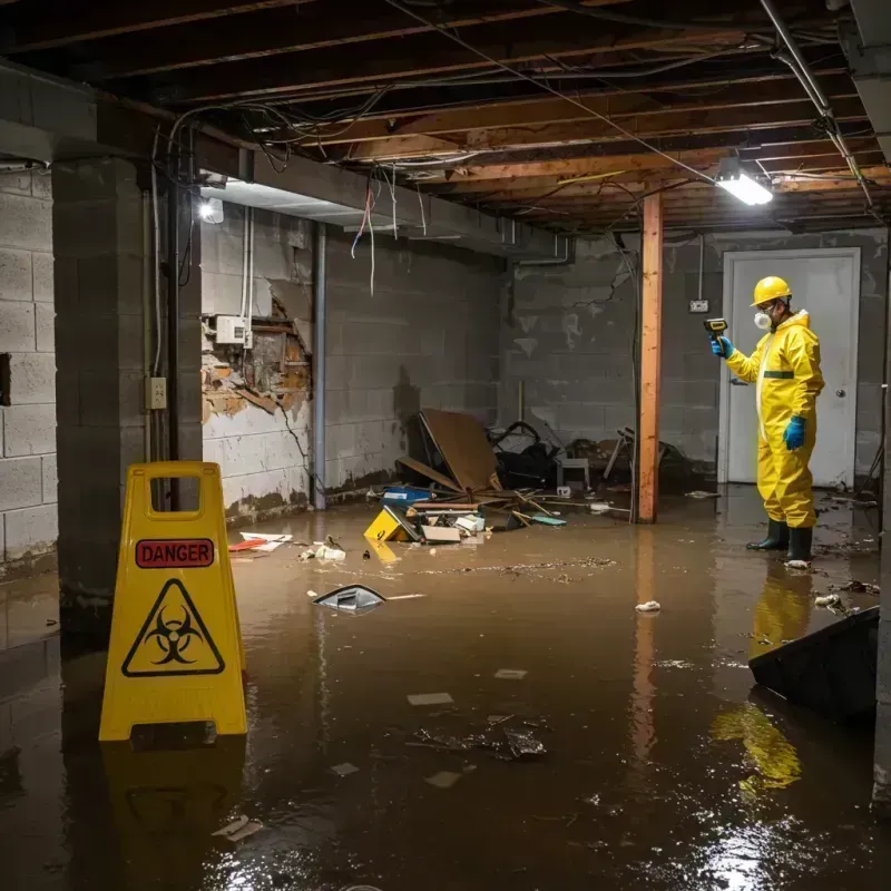 Flooded Basement Electrical Hazard in Metter, GA Property